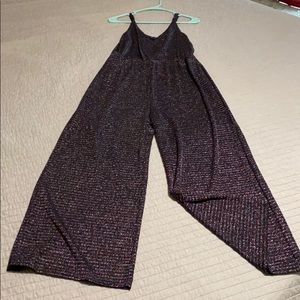 Multicolor spaghetti strap jumper. Flared/wide leg